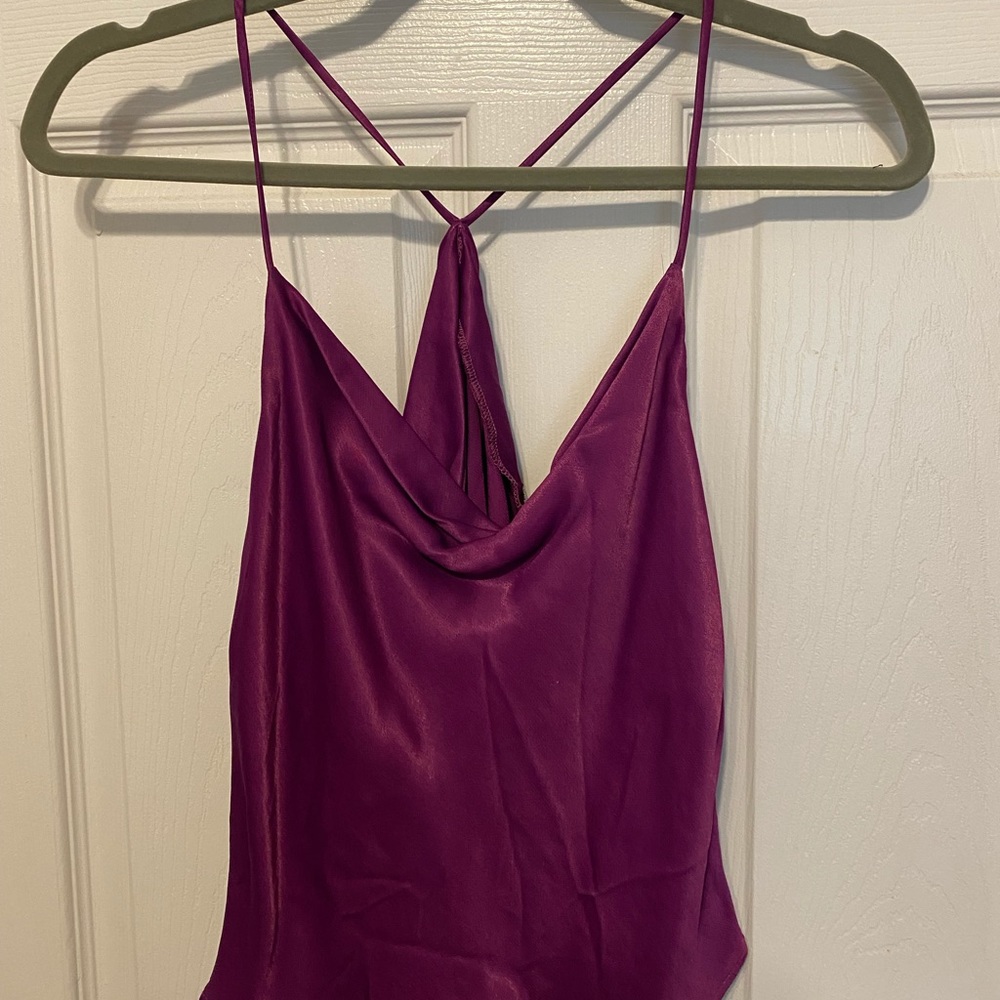 Zara magenta purple silk top. Size small.